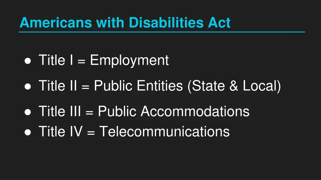 americans with disabilities act