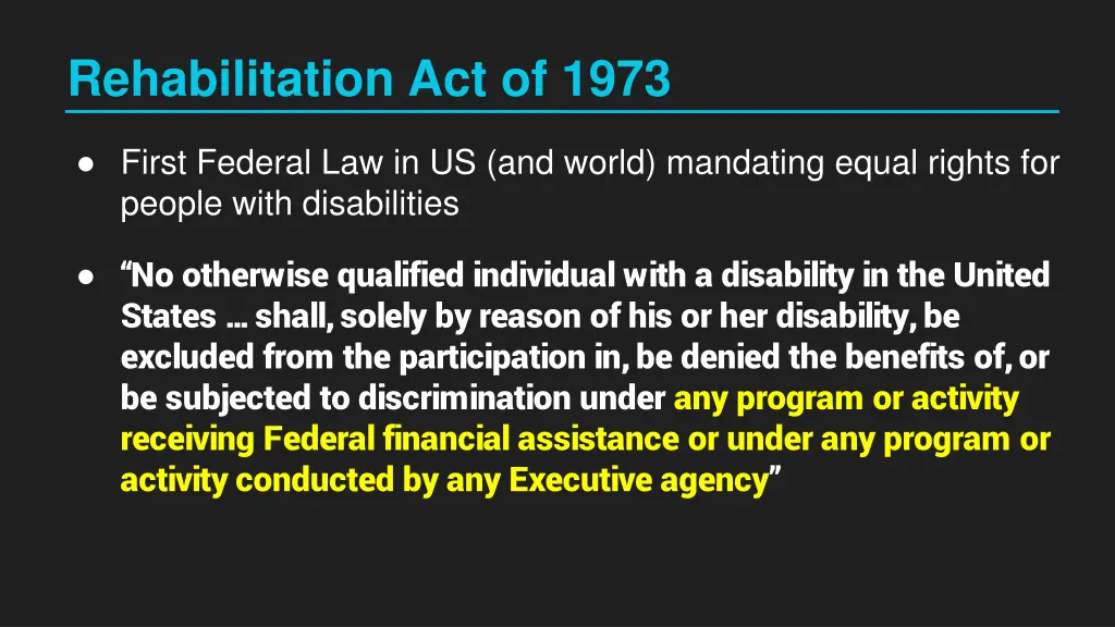 rehabilitation act of 1973