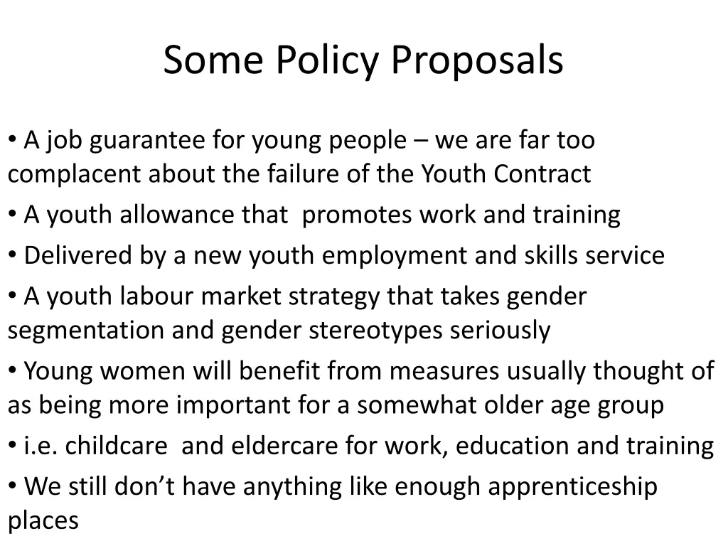 some policy proposals