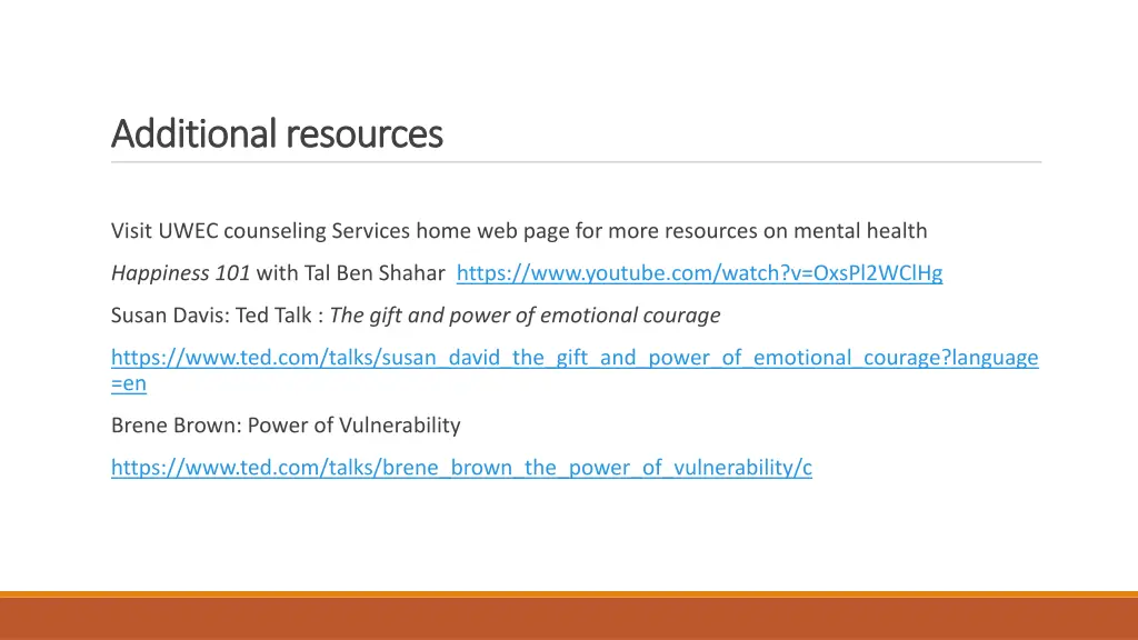 additional resources additional resources
