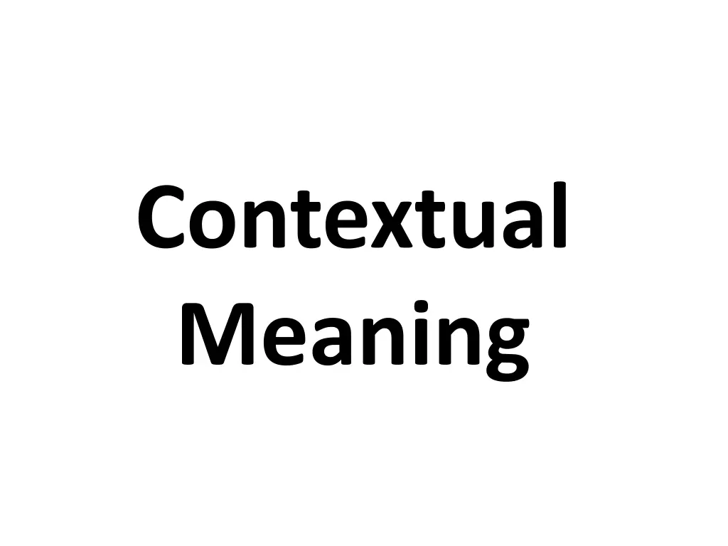 contextual meaning