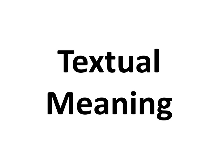 textual meaning