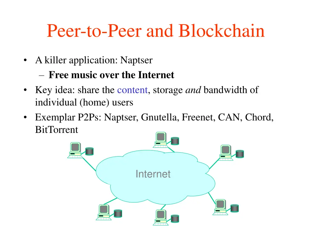 peer to peer and blockchain