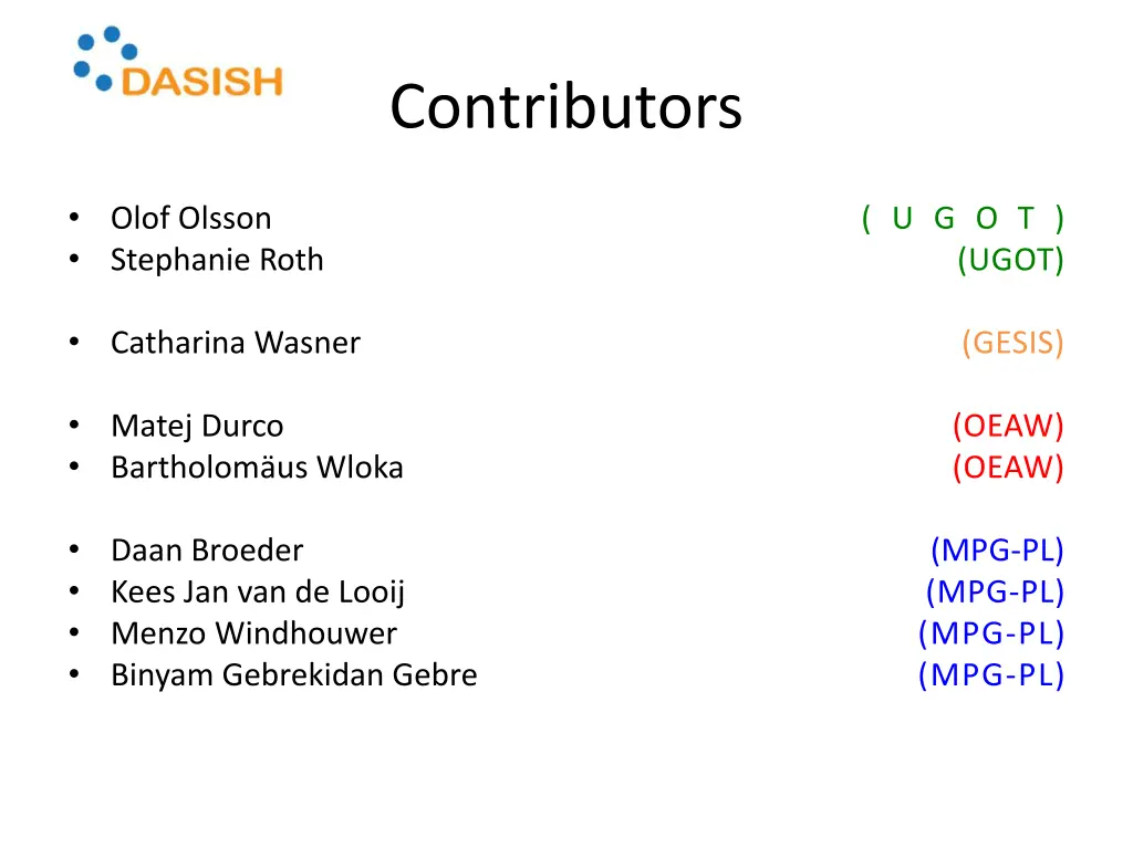 contributors