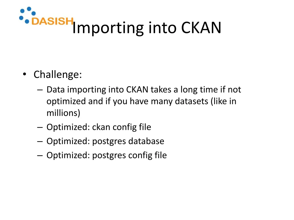 importing into ckan