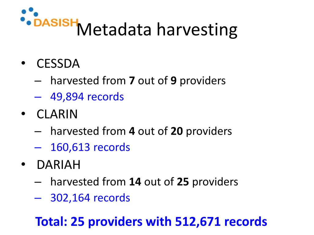 metadata harvesting