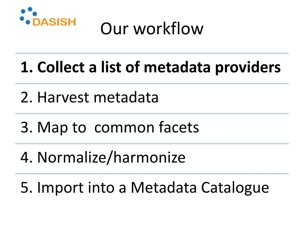 our workflow 1