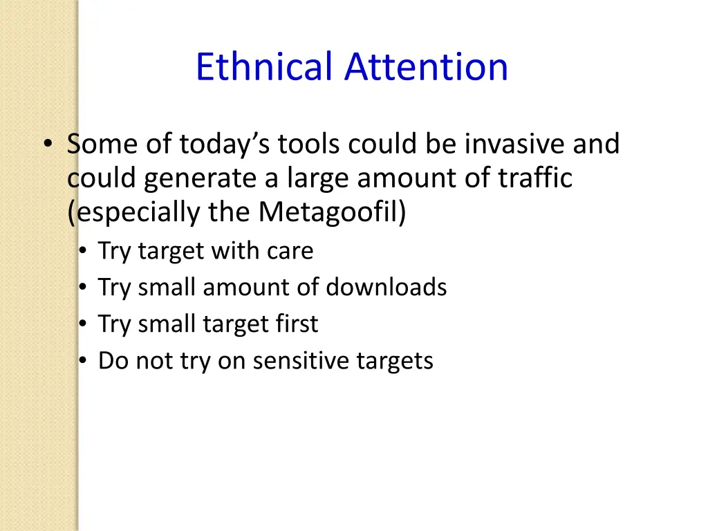 ethnical attention