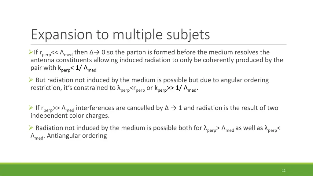 expansion to multiple subjets