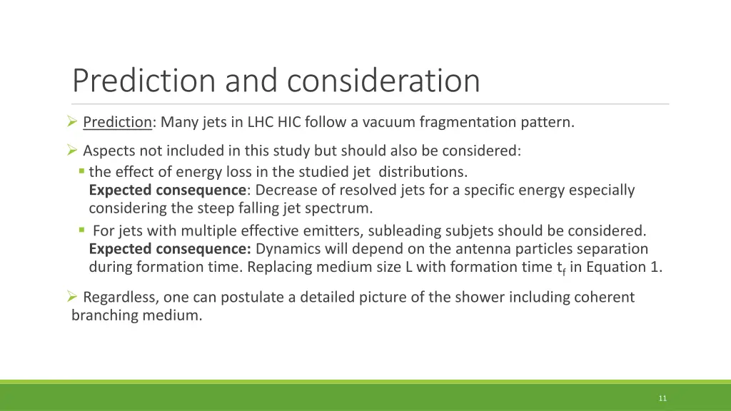 prediction and consideration