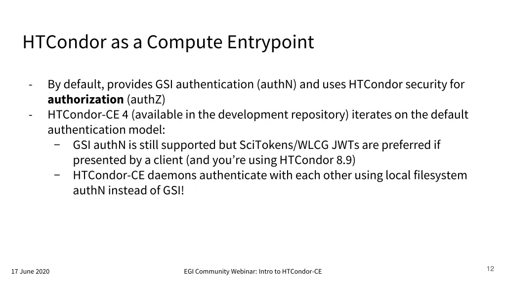 htcondor as a compute entrypoint 1