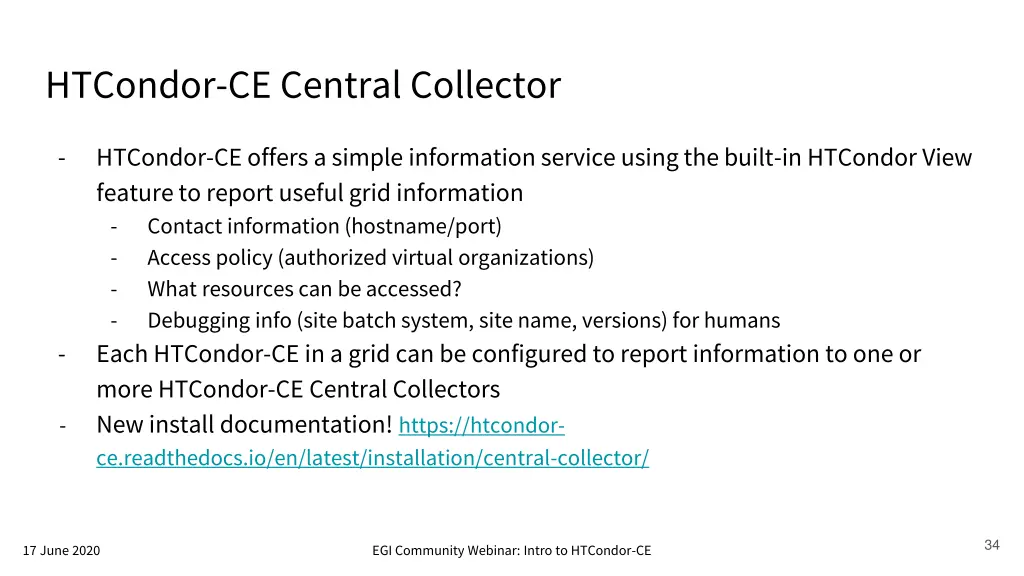 htcondor ce central collector
