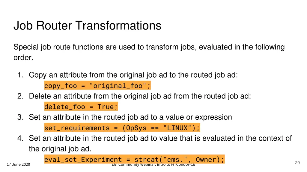 job router transformations