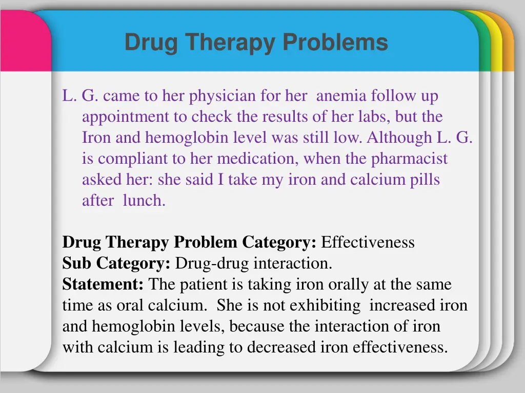 drug therapy problems 1