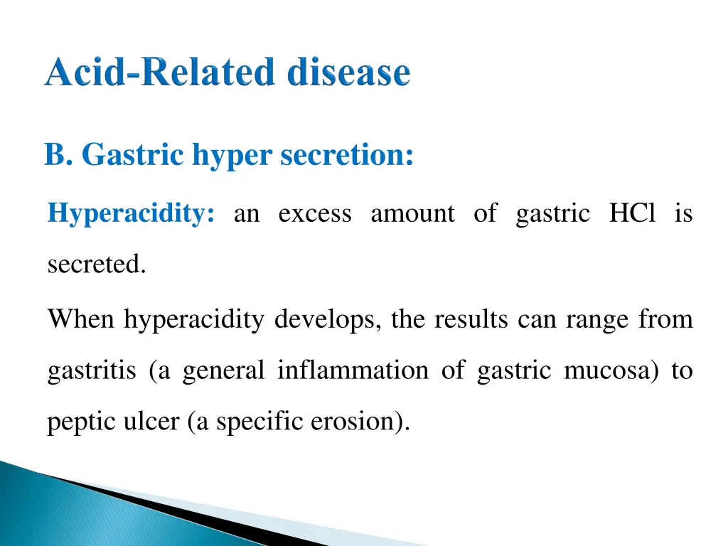 b gastric hyper secretion