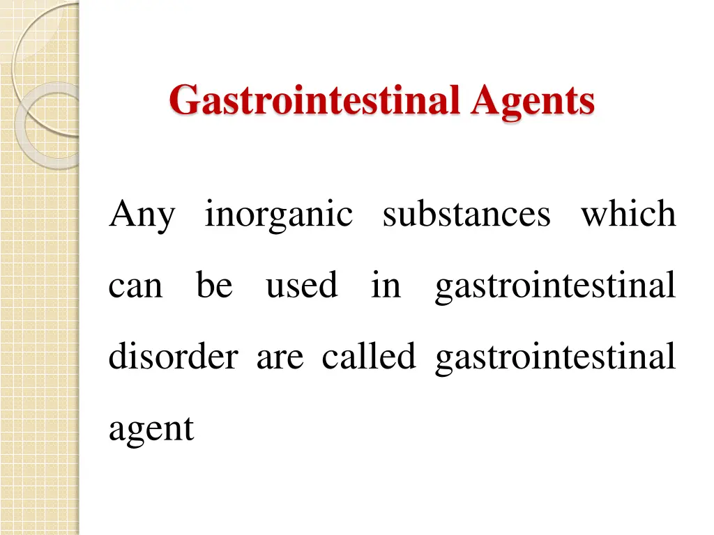 gastrointestinal agents 1