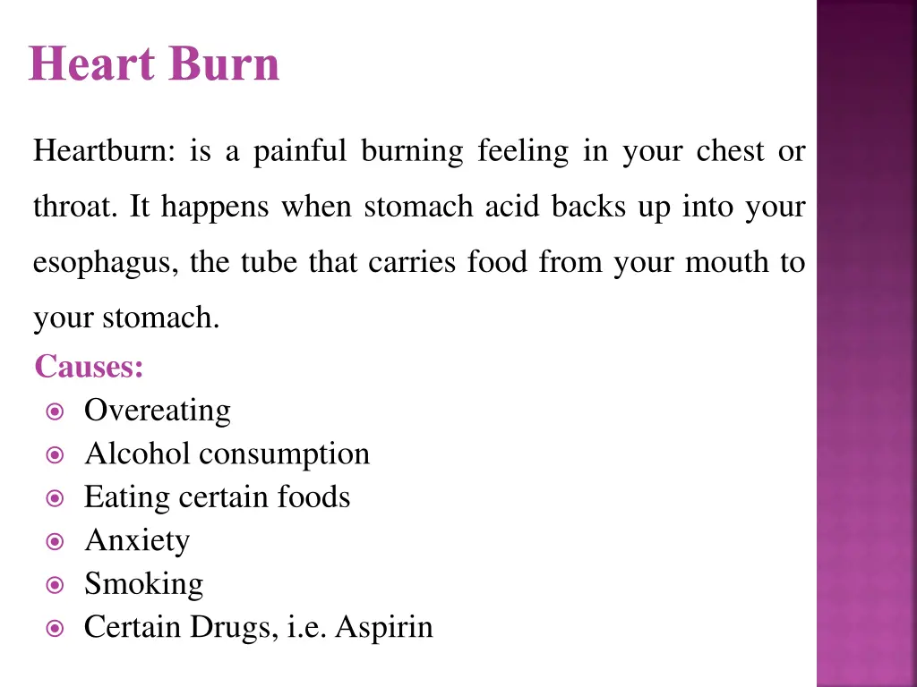 heart burn