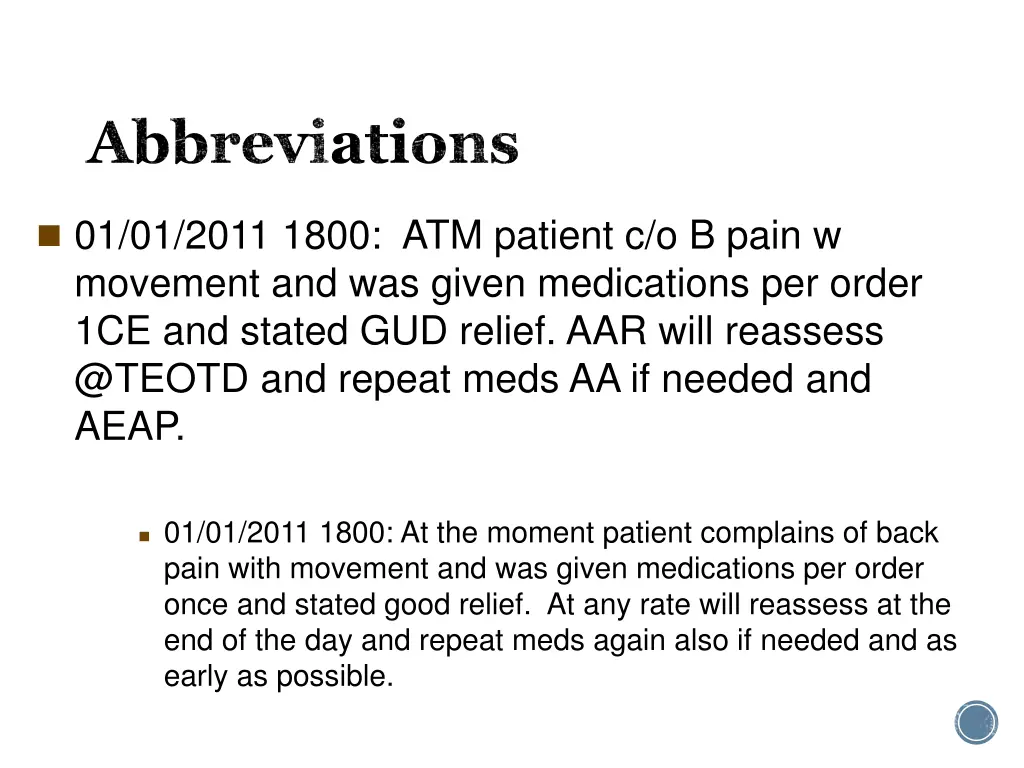 abbreviations