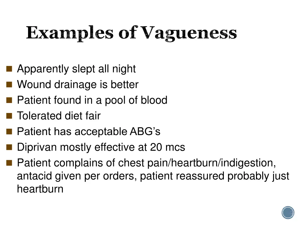 examples of vagueness