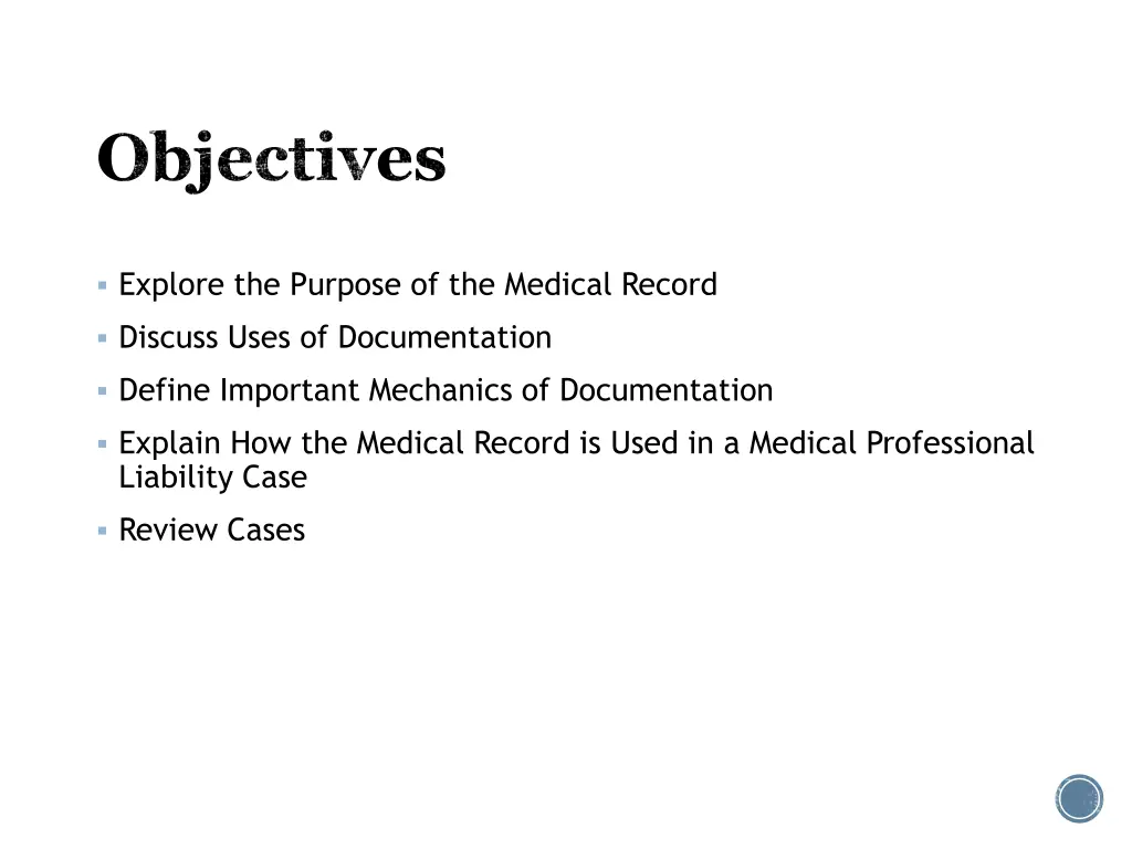 objectives