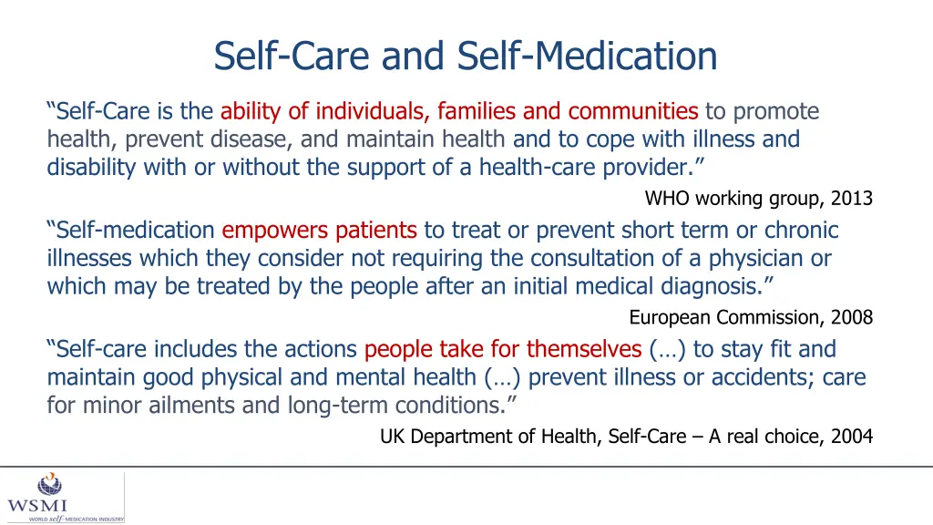 self care and self medication