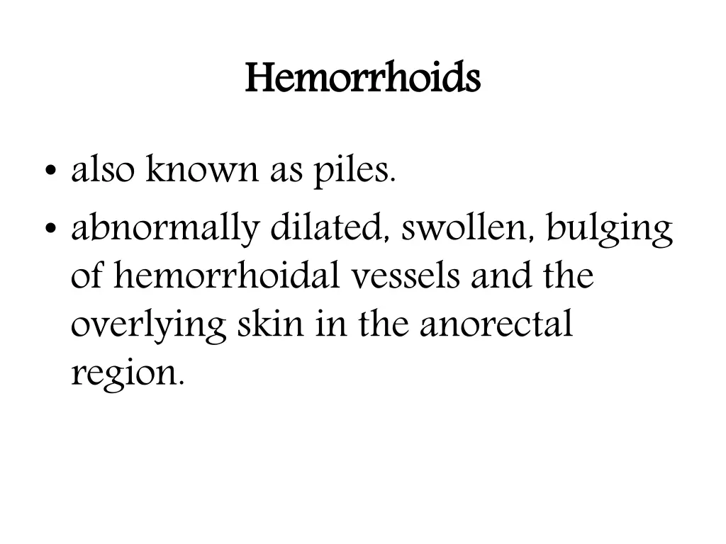 hemorrhoids