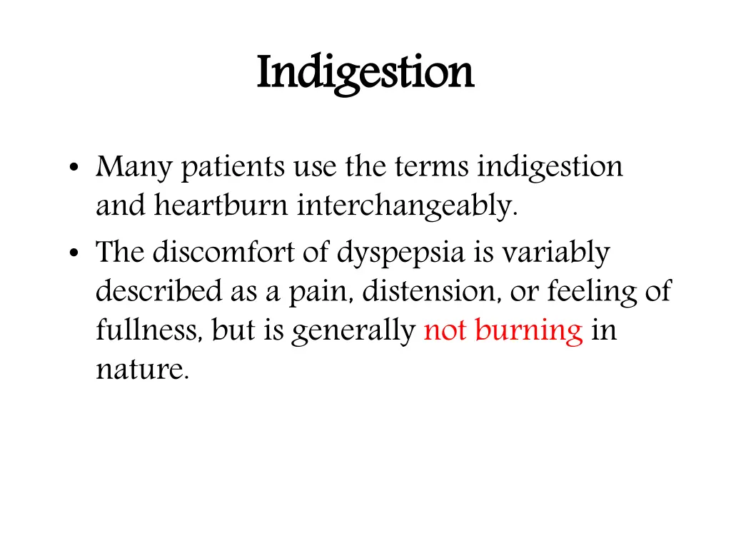 indigestion