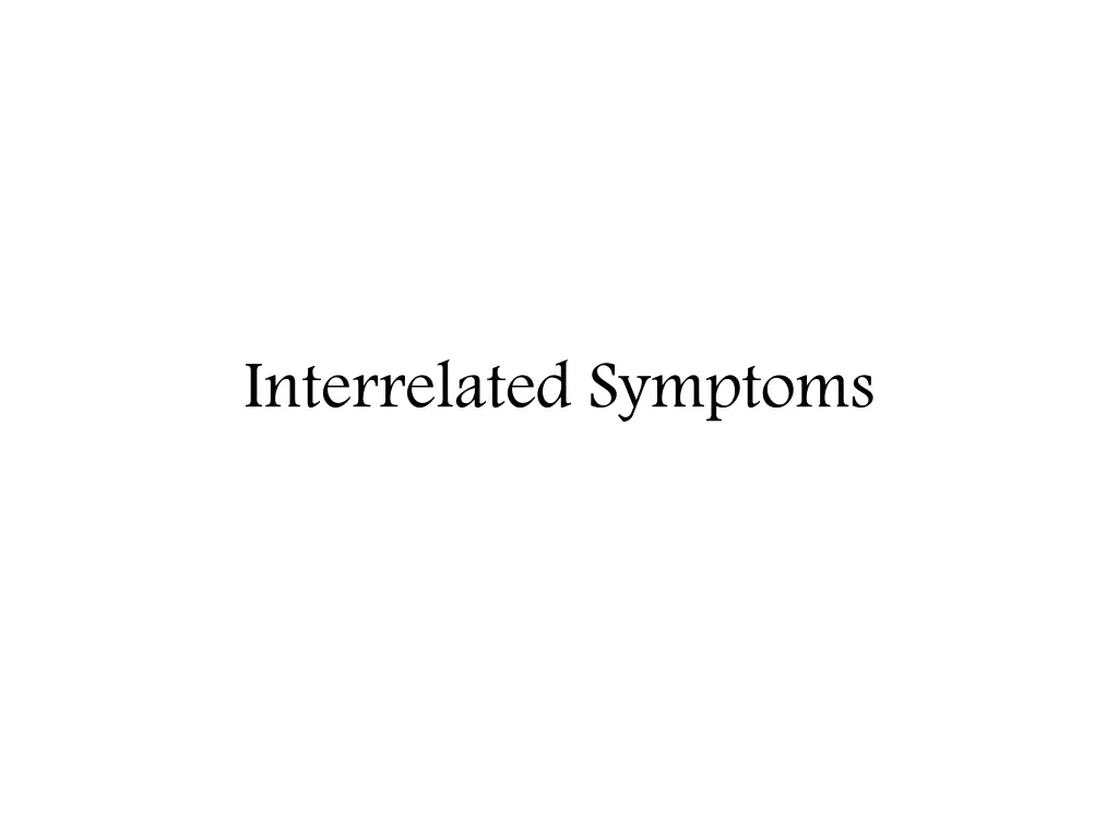 interrelated symptoms