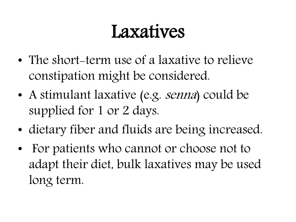 laxatives
