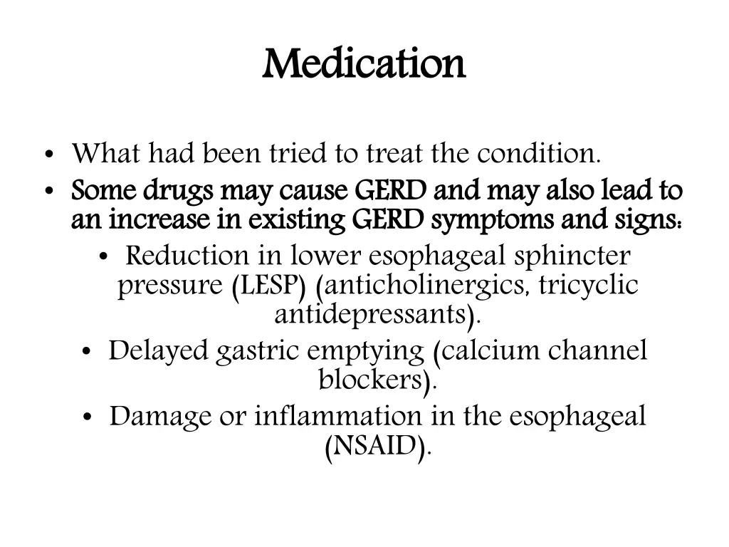 medication