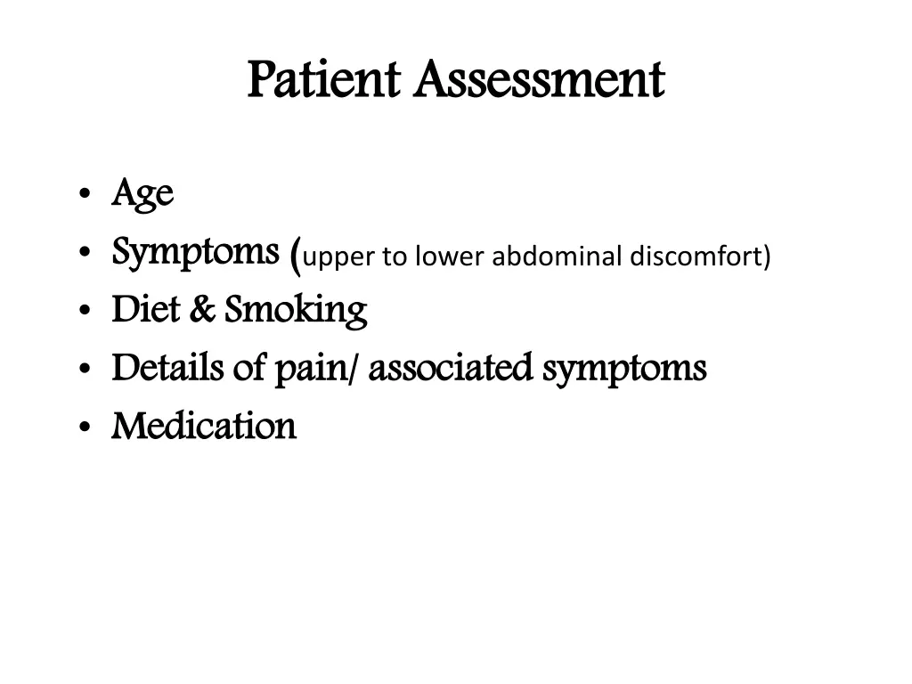 patient assessment