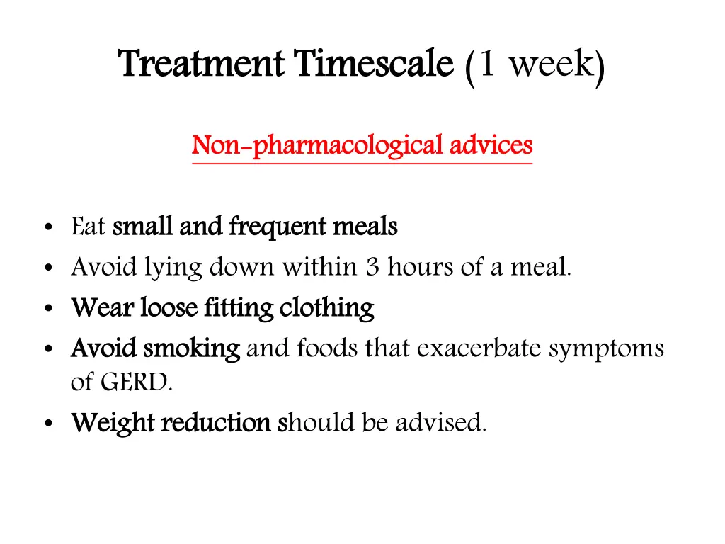 treatment timescale