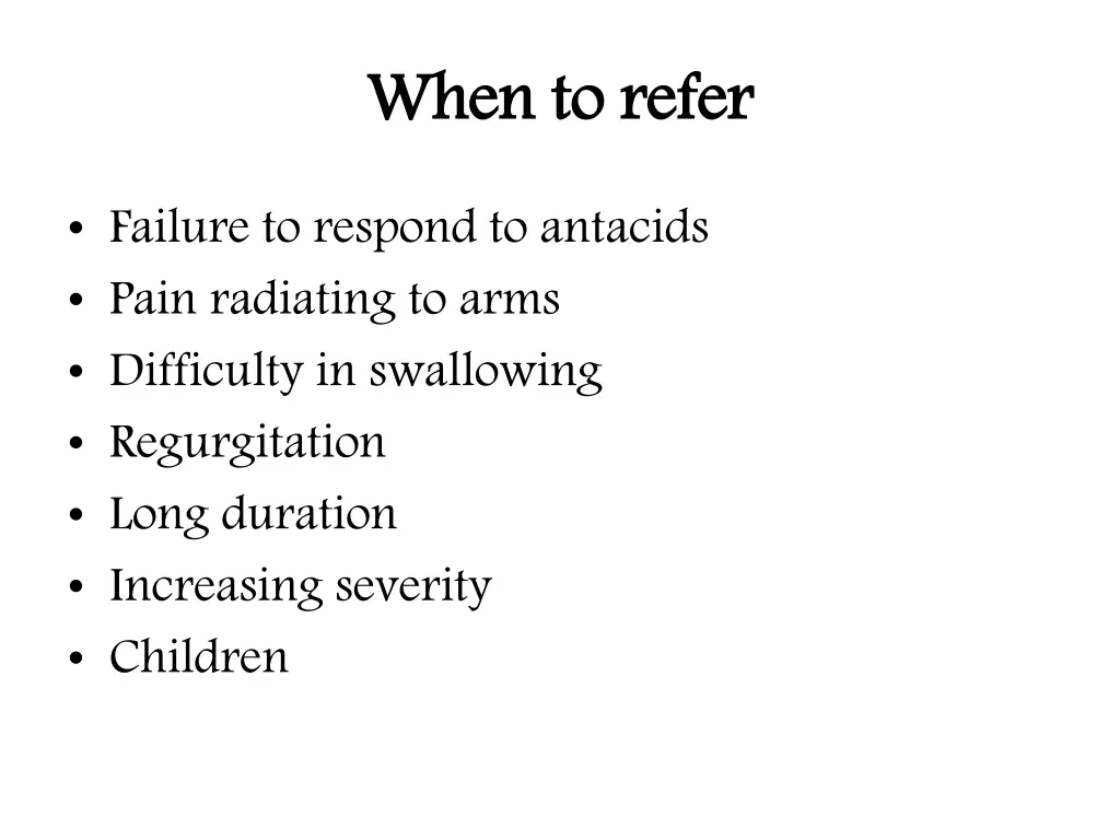 when to refer 1