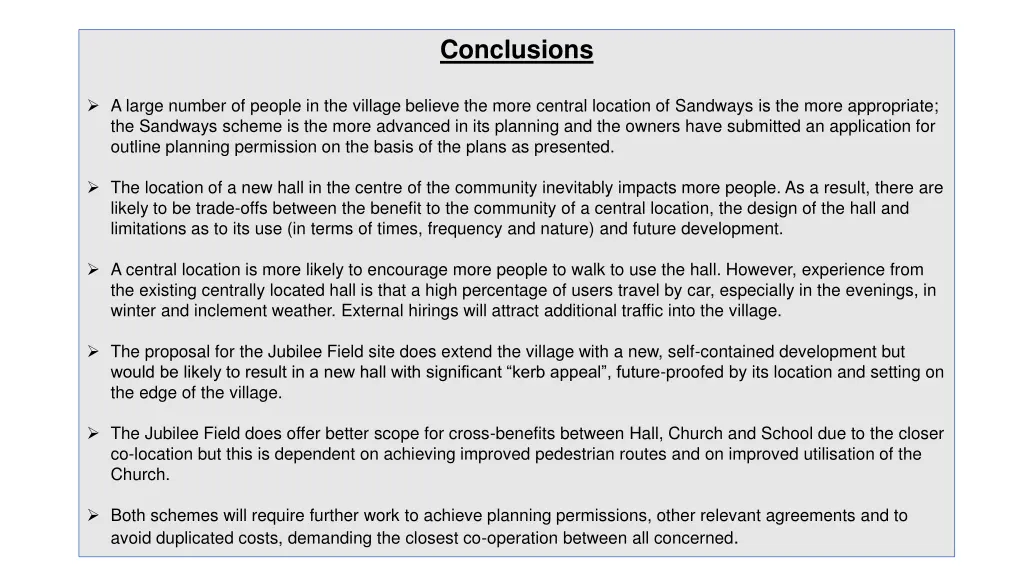 conclusions