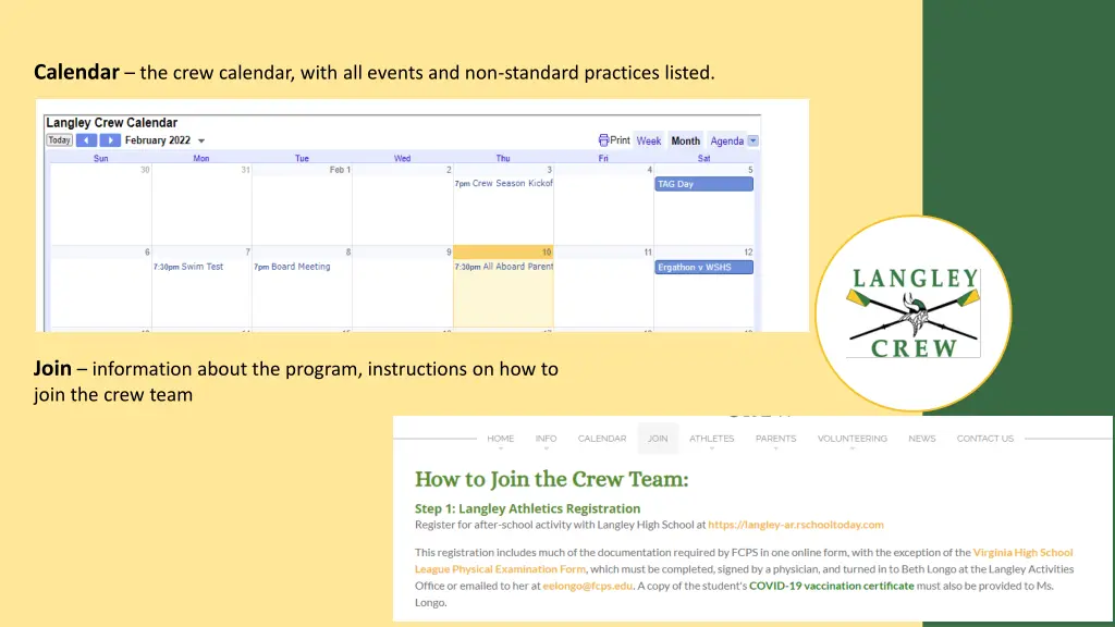 calendar the crew calendar with all events