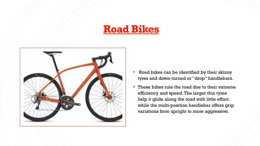 road bikes