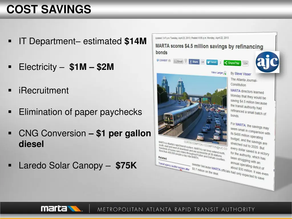 cost savings