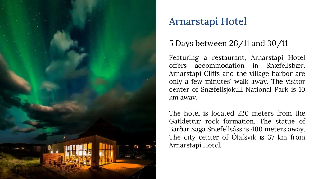 arnarstapi hotel