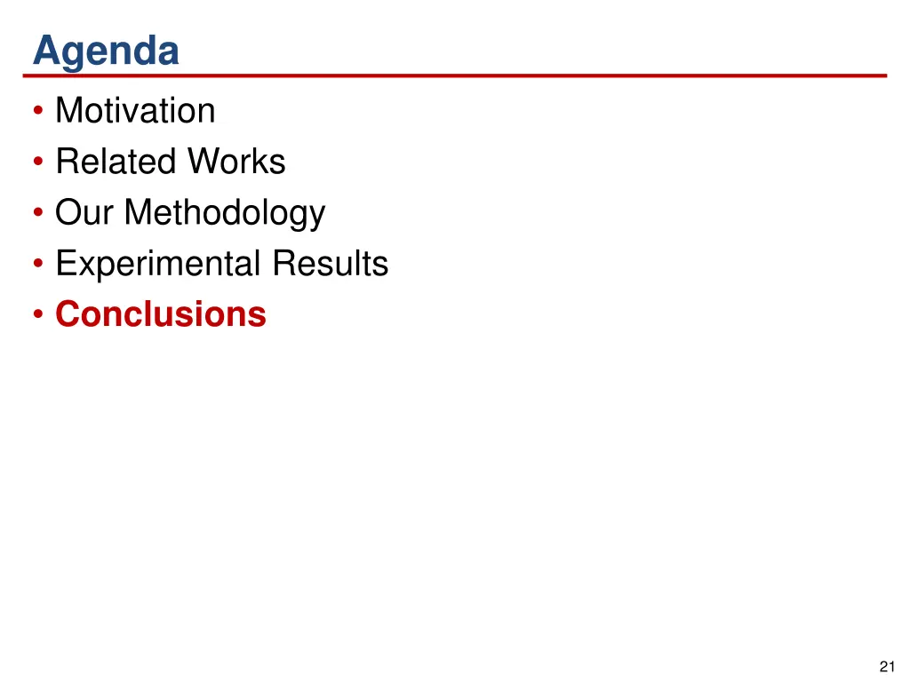agenda motivation related works our methodology 5