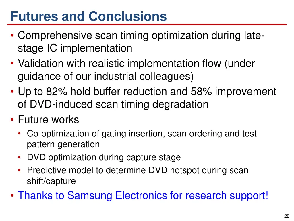 futures and conclusions comprehensive scan timing