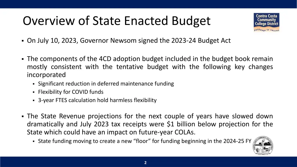 overview of state enacted budget