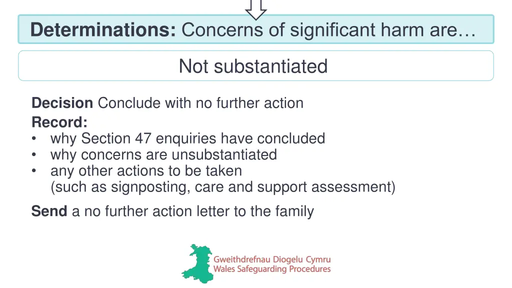determinations concerns of significant harm are