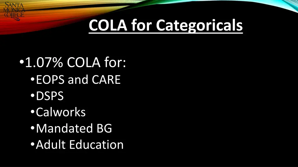 cola for categoricals