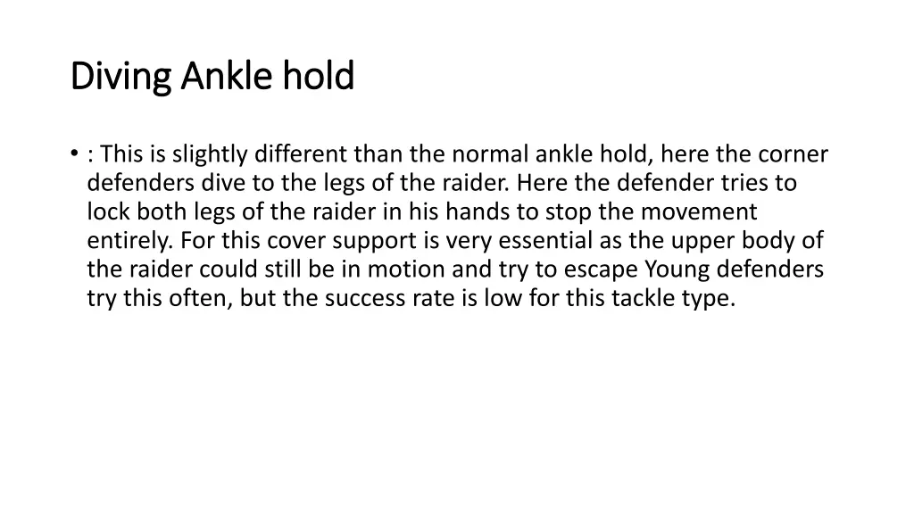 diving ankle hold diving ankle hold