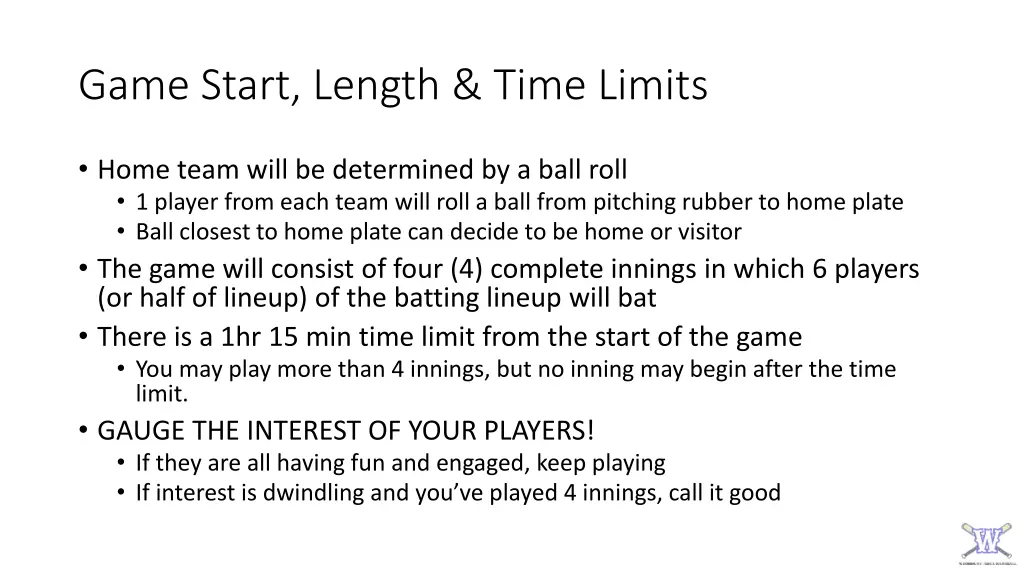 game start length time limits