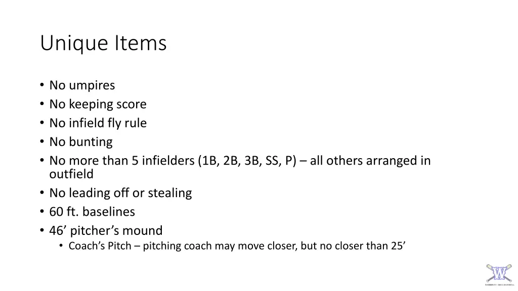 unique items