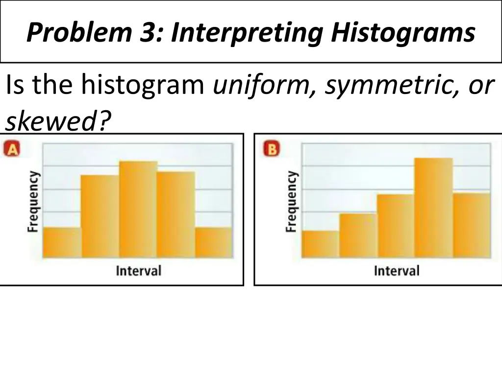 problem 3 interpreting histograms