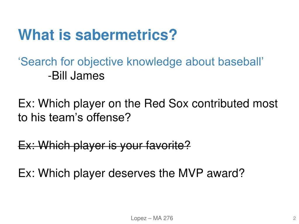 what is sabermetrics