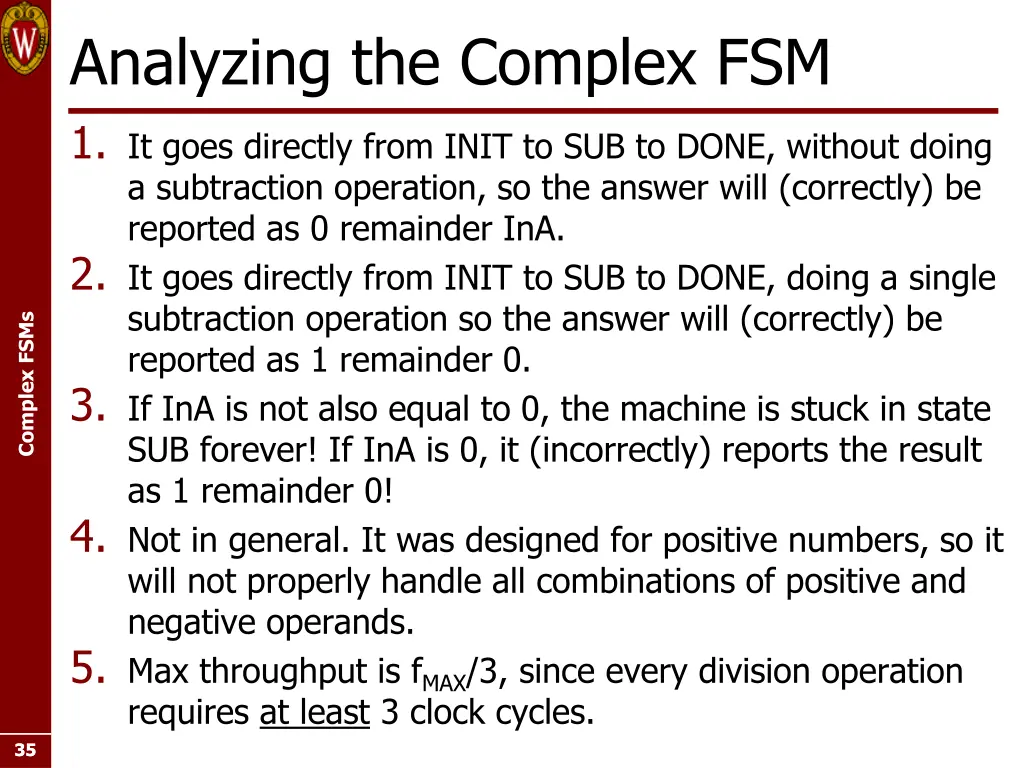 analyzing the complex fsm 1 it goes directly from