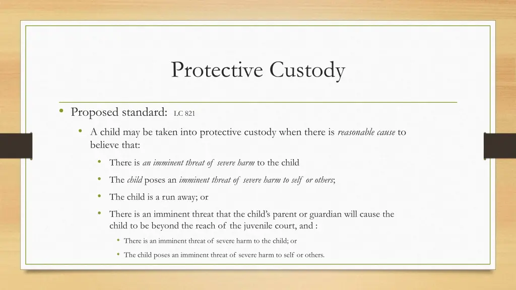 protective custody 1